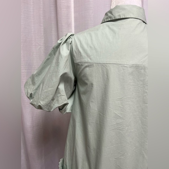 Aureum mint green pleated dress | size small - Picture 7 of 10